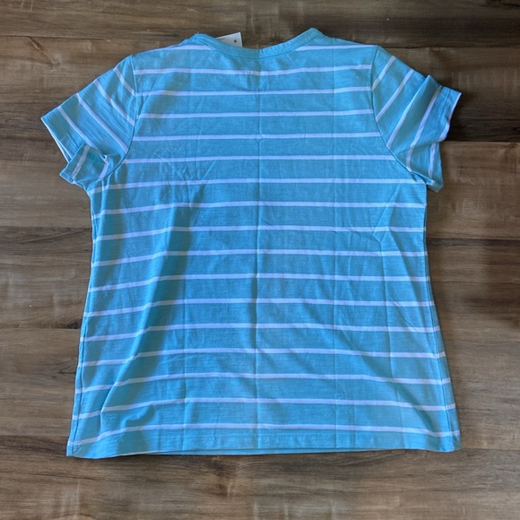 Blue Striped Women’s T-Shirt - Picture 7 of 7
